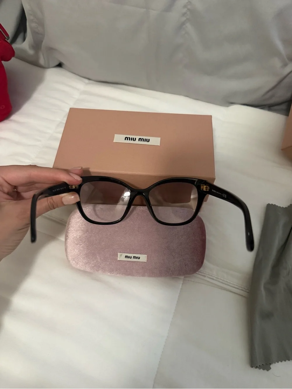Miu Miu Black Cat-Eye Optical Glasses